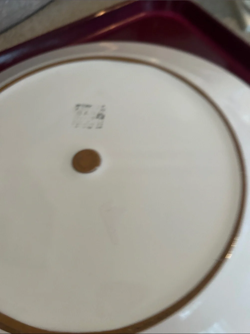 Hand-Painted Potterybarn yellow and green discontinued platter 15.5 inch